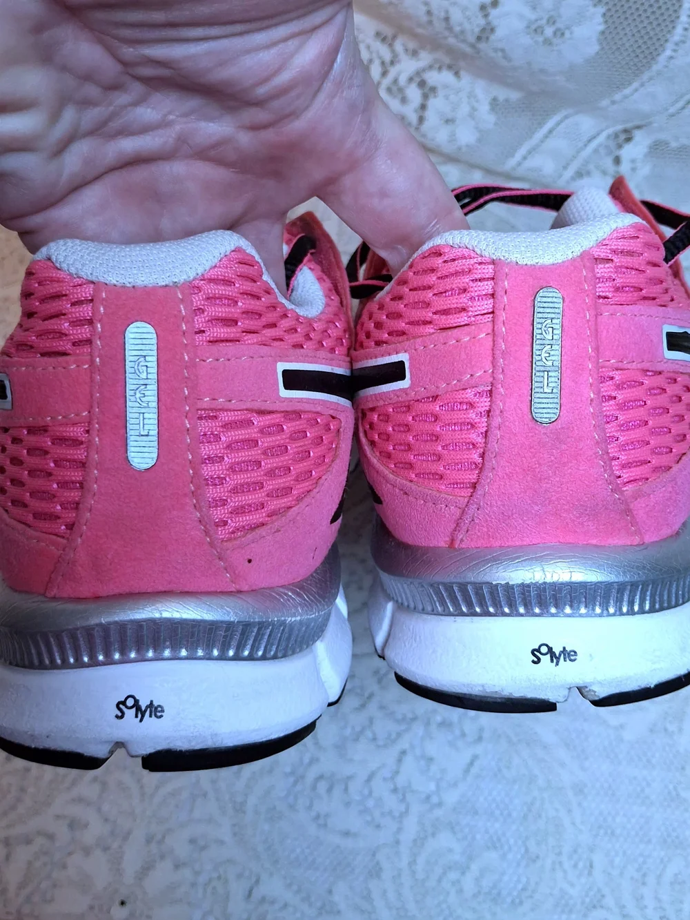 ASICS Womens Gel-Blur33 Bright Pink/zblack Lace-Up Running Sneakers Size 8